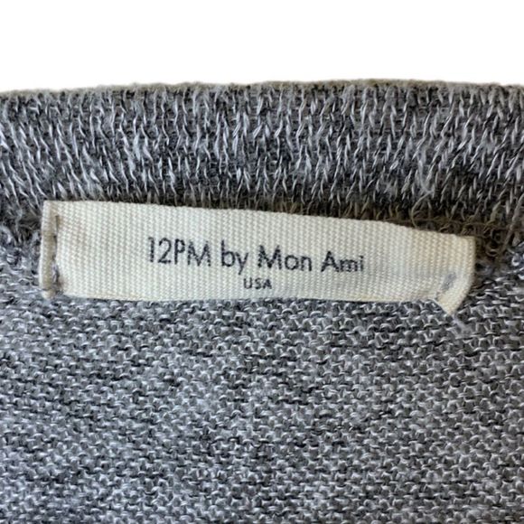12 Pm By Mon Ami Dress Tunic Gray Knit Lace Cold Shoulder Flowy Size Small - Picture 4 of 6